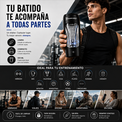 ShakerTurbo® Shaker Eléctrico para Proteína